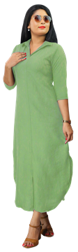 Picture of Three Quarter Sleeves A-Line  Maxi Dress