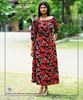 Picture of Three Quarter Sleeves off Shoulder Maxi Dress