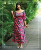 Picture of Three Quarter Sleeves off Shoulder Maxi Dress