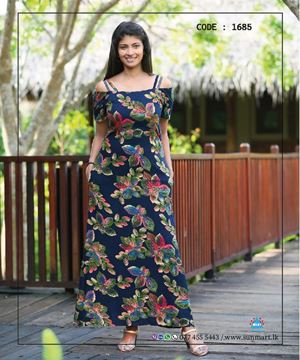 Picture of Off Shoulder Maxi Dress with Short Sleeves