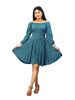 Picture of off shoulder Three Quarter Sleeves Short Frock