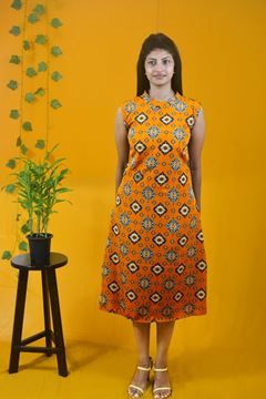 Picture of Sleeveless Printed Short Dress