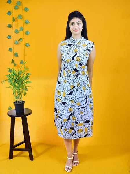 Picture of Sleeveless Printed Short Dress