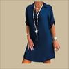 Picture of Three Quarter Sleeves  A Line  Short frock