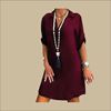 Picture of Three Quarter Sleeves  A Line  Short frock