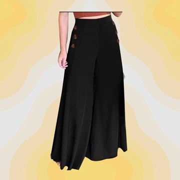 Picture of Women's Wide  Leg High Quality  Elastic Pants