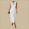 Picture of Full Open Round Neck Sleeveless A Line Long frock